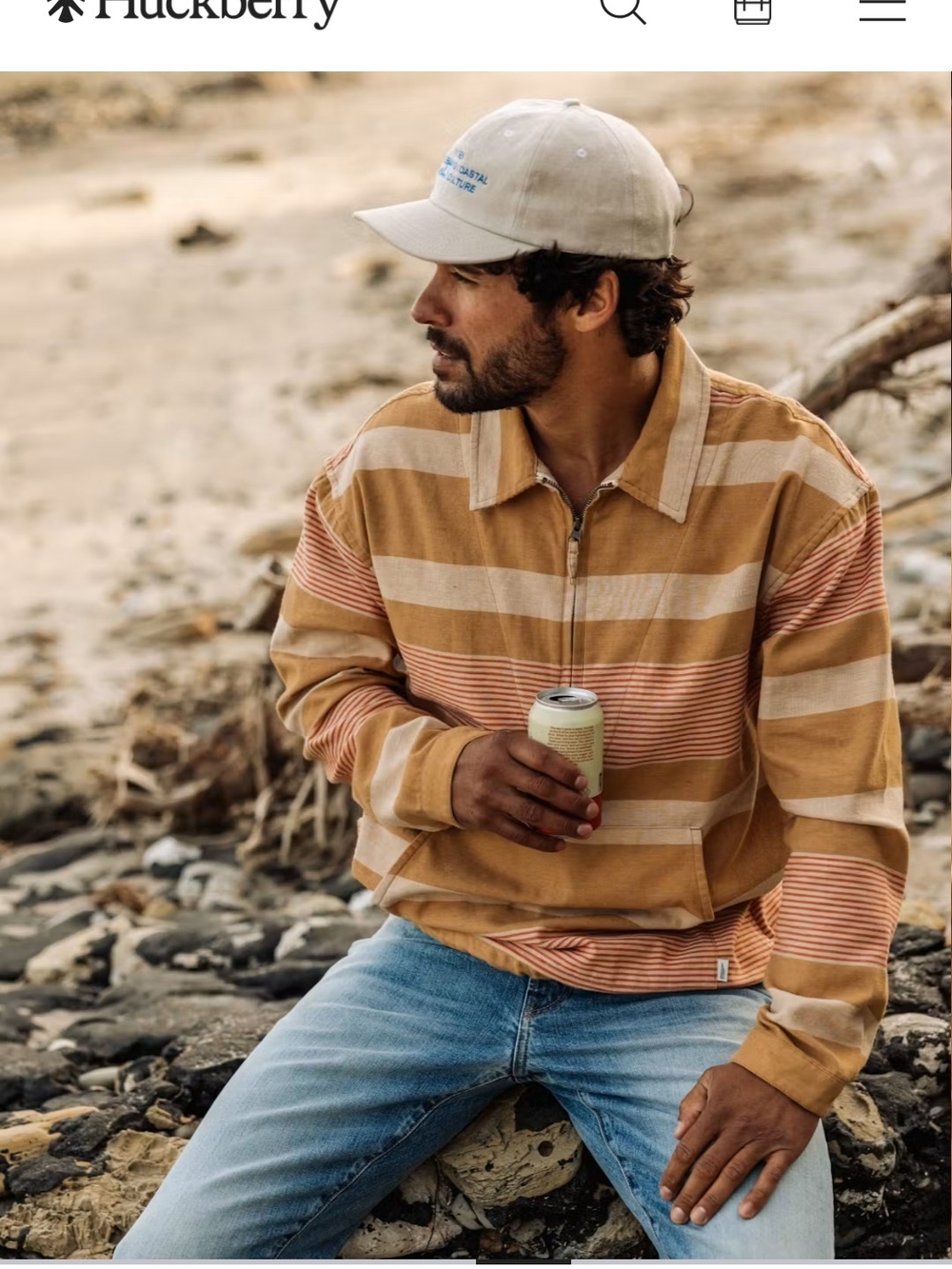 Huckberry Wellen Organic Cotton Maritime Popover